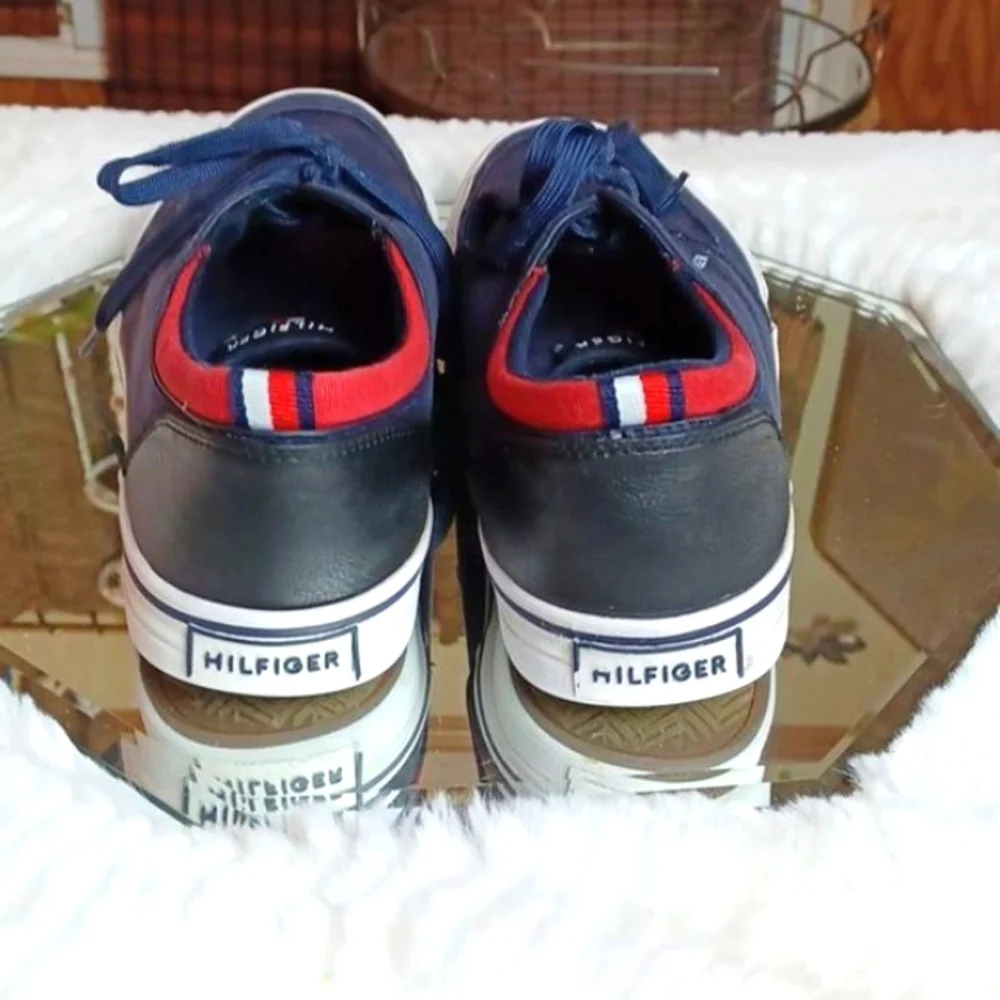 Tommy‎ Hilfiger Y2K Mens Canvas Blue Deck Shoes sz 10 M